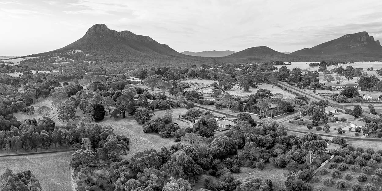 an aerial shot of regional Victoria
