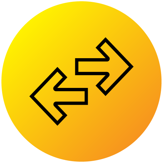 Icon of a forward and backward arrow