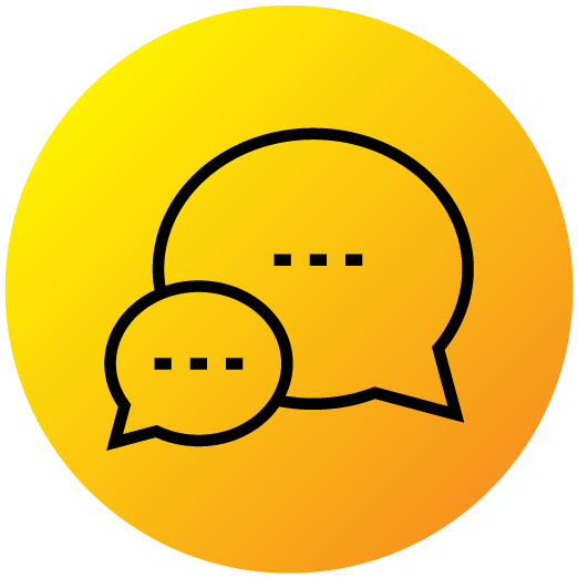 Icon of two chat bubbles