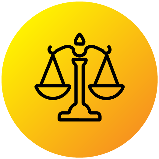 Icon of a legal scale