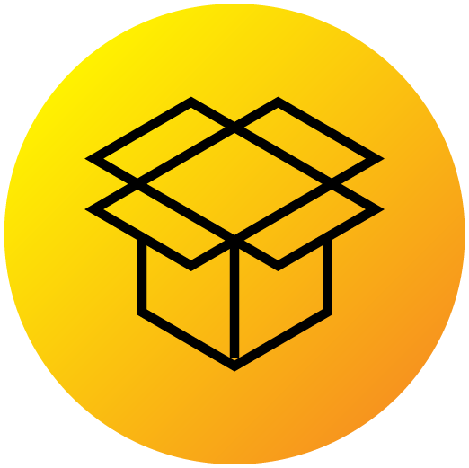 Icon of an open cardboard box