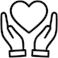 Icon of two hands cupping a heart