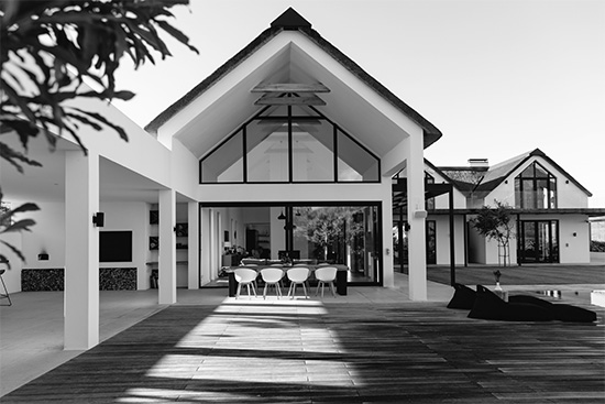 backyard and outside of a modern house